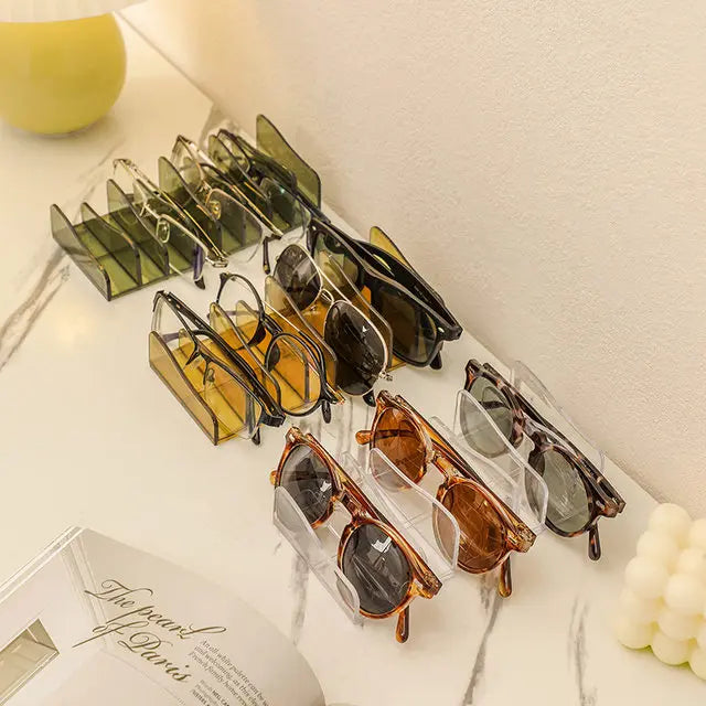 DVD/CD Organizer,Eyeshadow Palette Storage Tray Cosmetics Rack Makeup Tools Compartment Holder Sunglasses Storage Shelf