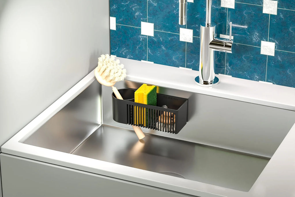 1pc Kitchen Drain Rack Kitchen utensils storage basket used for storing cleaning tools sponge cleaning drying drain basket