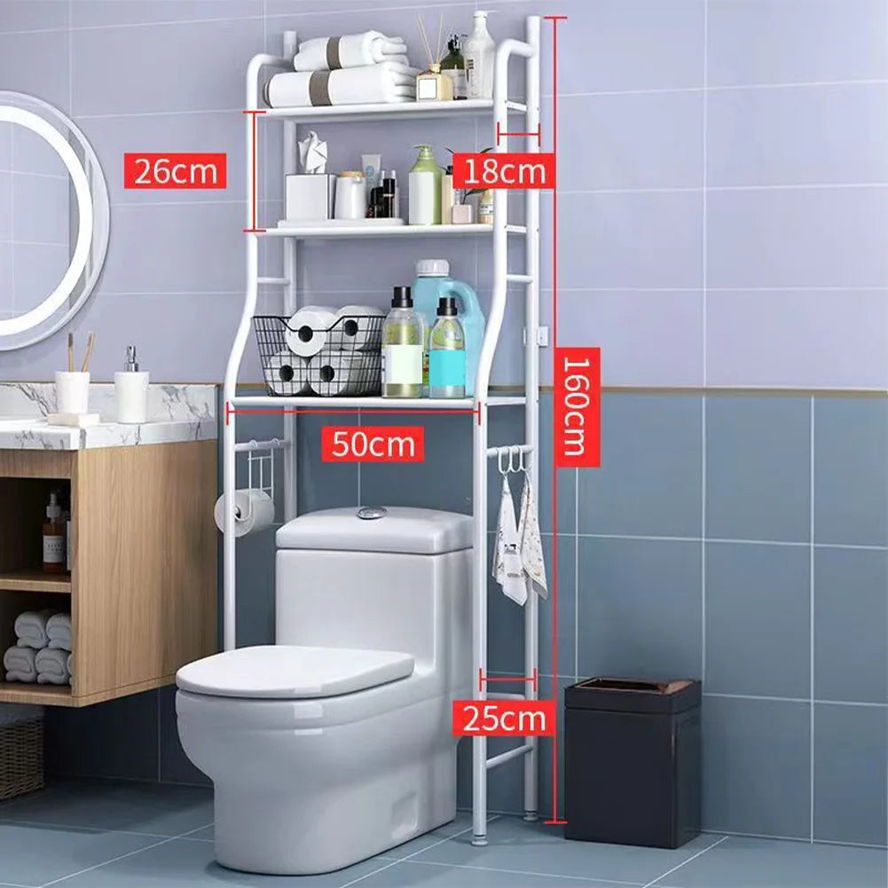 Over Toilet Storage Shelf,2/3-Tier Freestanding Over The Toilet Storage,Metal Bathroom Shelves with Paper Holder and Removable
