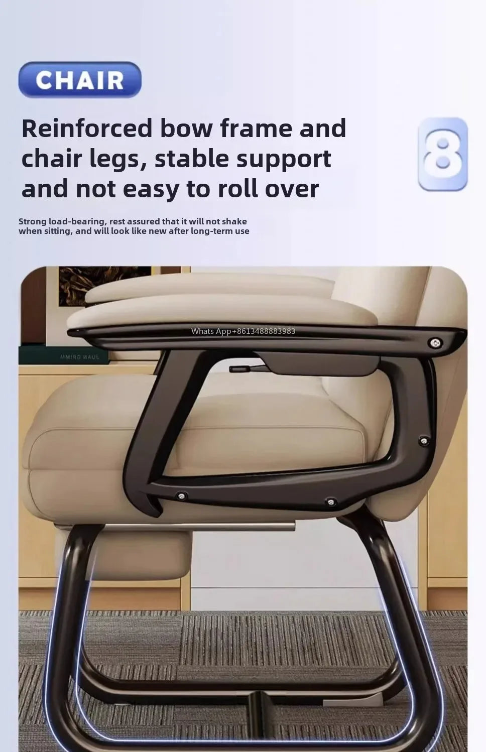 Nordic Computer Chair, Home, Office, Reclining, Sofa, Comfort, Bedroom, Living Room, Study Chair Fixed Foot