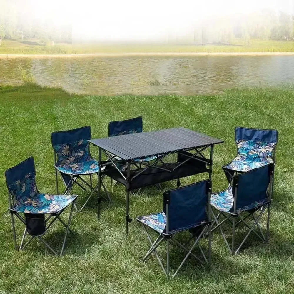 Camping Folding Table Lightweight Organizer Desk with Carrying Bag Multi-Purpose Outdoor Picnic Beach Leisure Desks Essentials