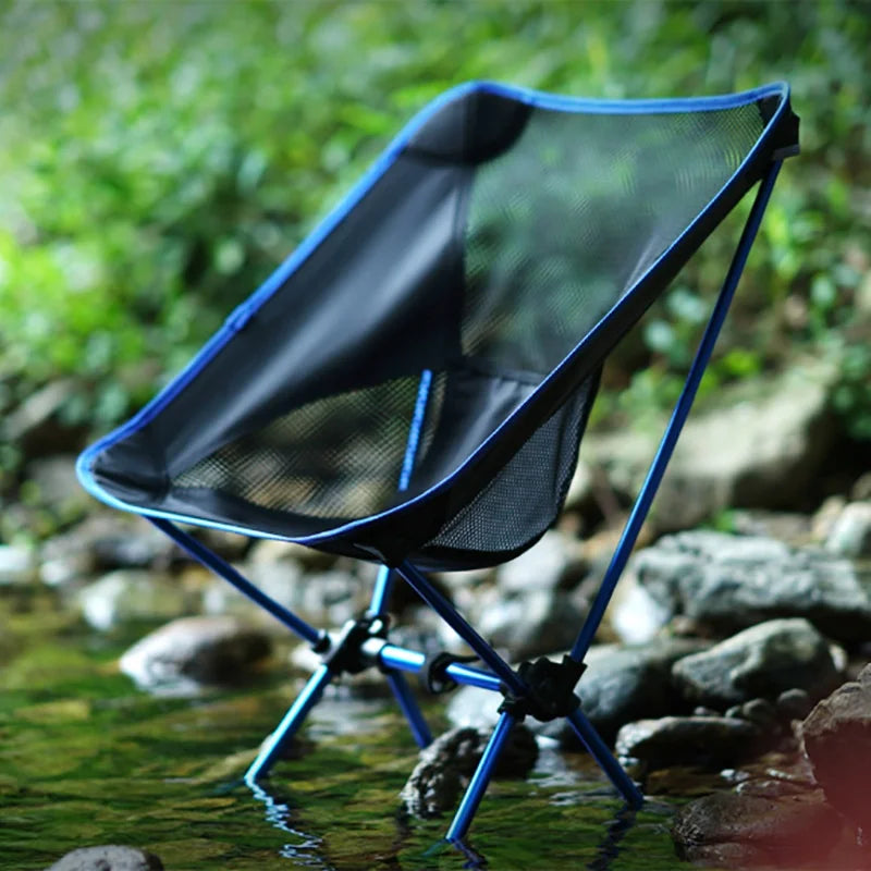 New Outdoor Moon Chair Ultra-Light Folding Camping Chair Portable Leisure Backrest Aluminum Alloy  for Backpacking  fishing