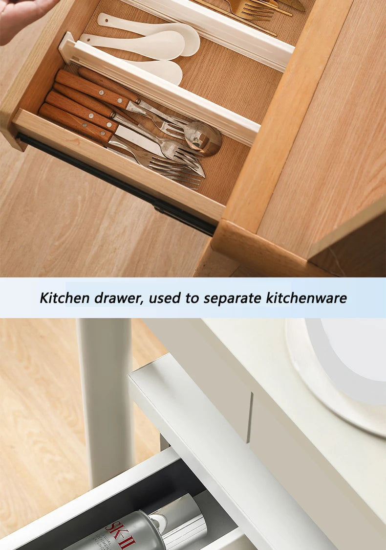 1pc Retractable Drawer Storage Partition Board  Sorting baffle Multi-functional kitchen Tableware Underwear Cosmetics Organizer