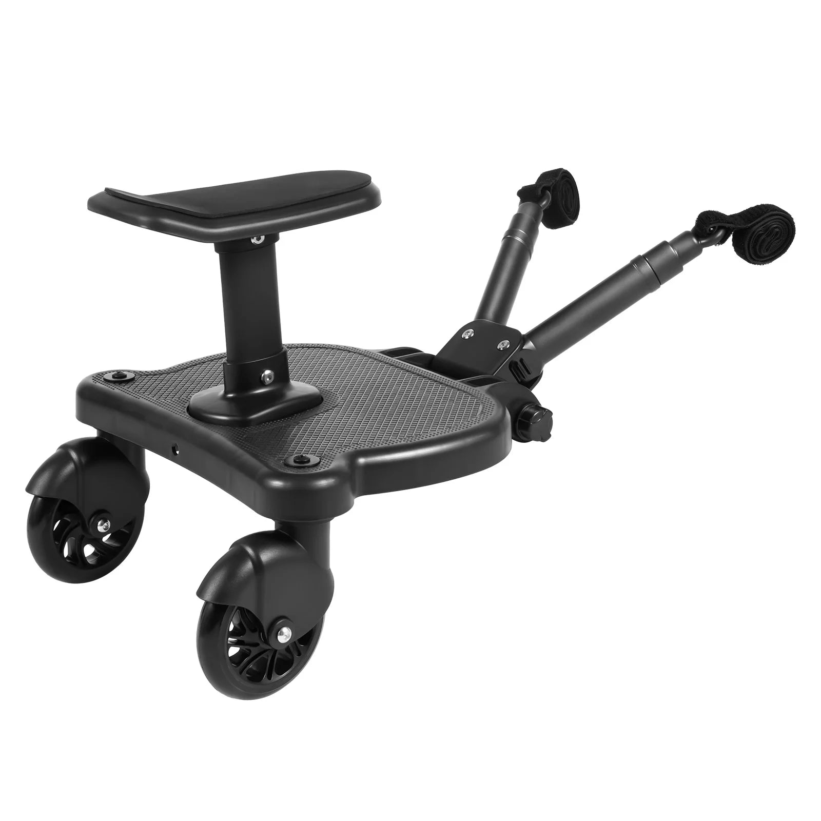 Universal 2-in-1 Stroller Board And Seat Pram Pedal Adapter for Kids - Detachable Safety Ride Board for Pushchair with 25kg Load