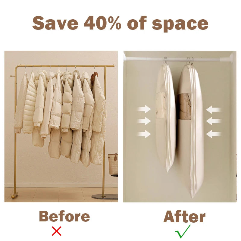 1pc Clothing Compression Bag Wardrobe Organizer Down Jacket Compression Storage Bag Save Space closet Clothes Organizer Bag