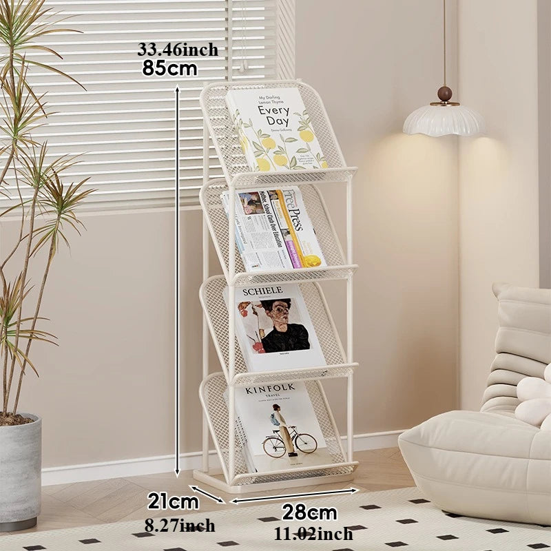 Magazine Storage Rack Newspaper Rack Display Materials Brochure Newspaper Floor Single Page Display Rack Magazine Holder