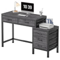 JHK 51IN Computer Desk with 5 Drawers Small Office Desk Computer Table with Printer Stand and Storage for Studying Writing
