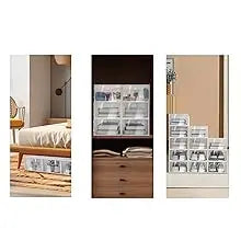 24 Pack Shoe Storage Boxes, Clear Plastic Stackable Shoe Organizer, Foldable Shoe Rack, Space-Saving Home & Office Organizatio