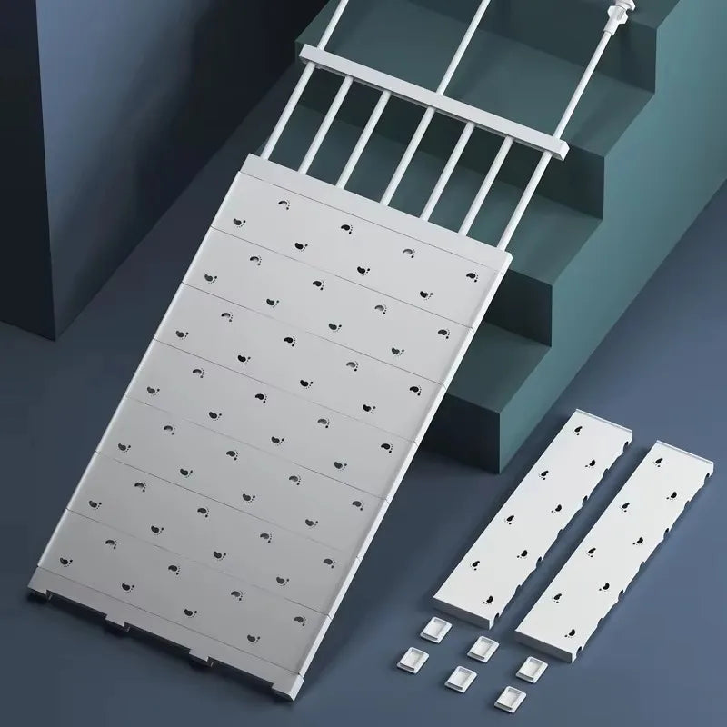 Large Size Adjustable Closet Organizer Kitchen Storage Shelf Retractable Wardrobe Storage Tiered Partition Rack Bathroom Holder