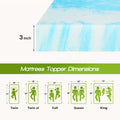 JHK 3 Inch Memory Foam Soft Mattress Topper CertiPUR US Certified Thick Gel Cooling Mattress Soft and Breathable Bed Topper