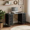 JHK 47 Inch Computer Desk with 8 Fabric Drawers Office Gaming Desk Writing Study Table with X-Shaped Reinforced Structure