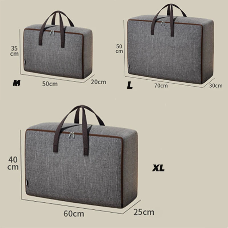 1pc Large-capacity Quilt Storage Bag Oxford Clothes Packing Bag Waterproof Durable Luggage Bag With Handle Wardrobe Organizer