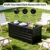 JHK 180 Gallon Outdoor Bench With Storage Space Large Capacity Water Resistant Box With Lockable Iron Deck Box for Patio