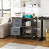 JHK 3 Fabric Drawers Mobile Living Room Cabinet With Wardrobe Steel Frame Assembly Closet Clothes Storage Cabinet Of Furniture