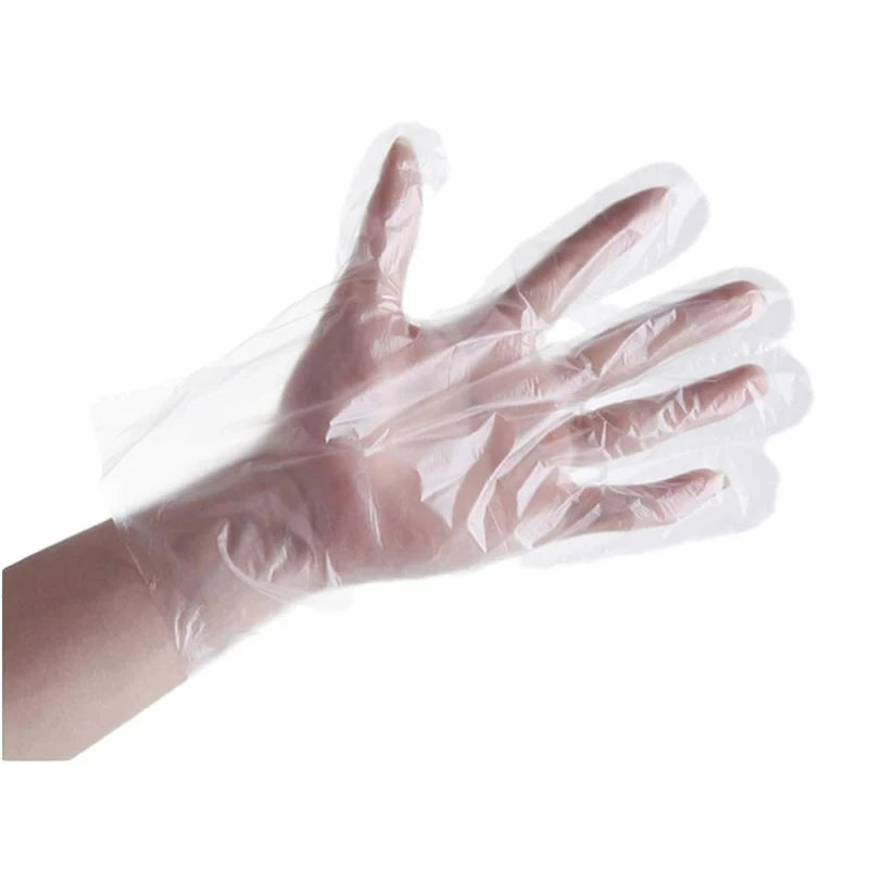 Clear Disposable Gloves Transparent Plastic Gloves Latex Free Food Prep Safe Gloves for Cooking Cleaning BBQ Kitchen Things