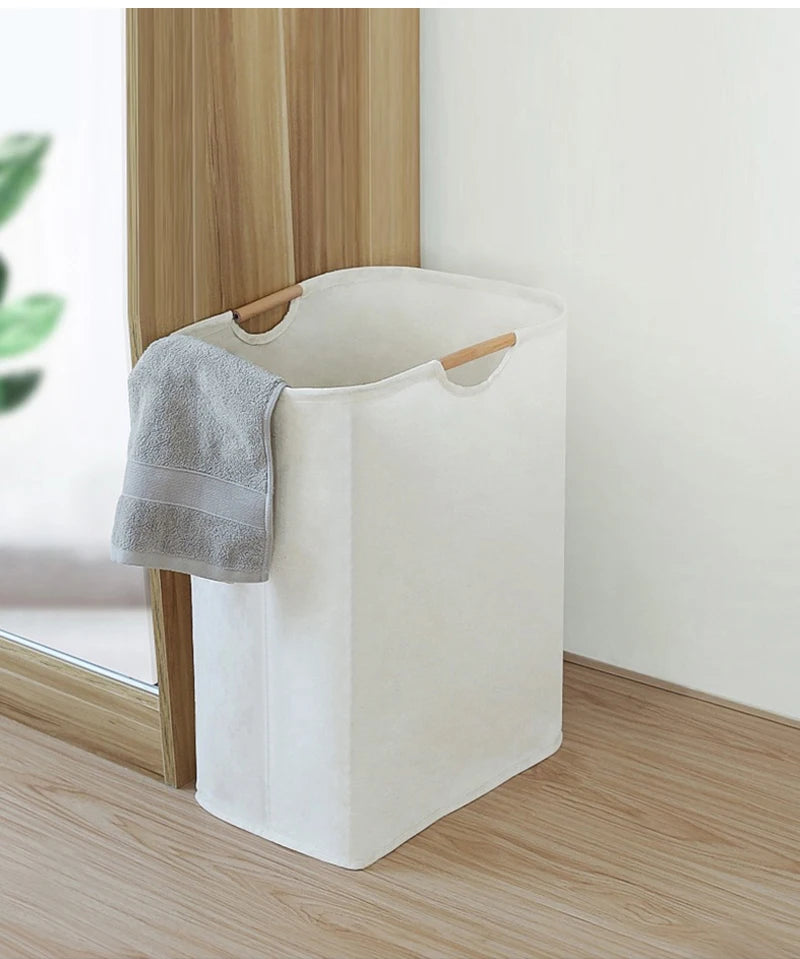 1pc Collapsible Laundry Basket with Handle Large Capacity Household Bathroom Dirty Clothes Storage Basket Clothes Organizer
