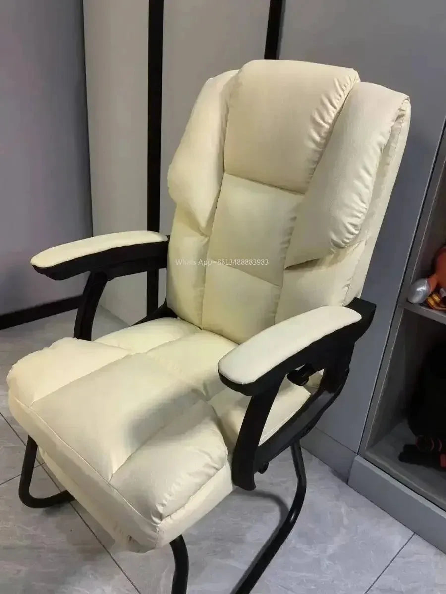 Nordic Computer Chair, Home, Office, Reclining, Sofa, Comfort, Bedroom, Living Room, Study Chair Fixed Foot