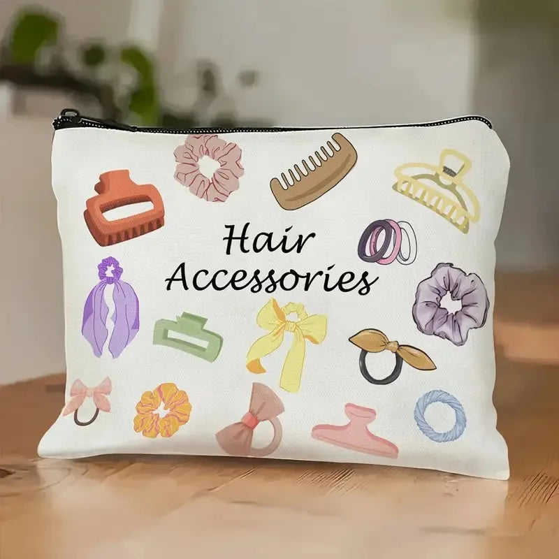 Travel Portable Toiletries Storage Bag Multi-Functional Makeup Organizer Bag Zipper Cosmetics Pouch Hair Accessory Storage Bags