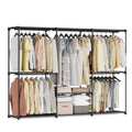 SONGMICS Portable Closet, Freestanding Closet Organizer, Clothes Rack with Shelves, Hanging Rods, Storage Organizer, for Cloakro