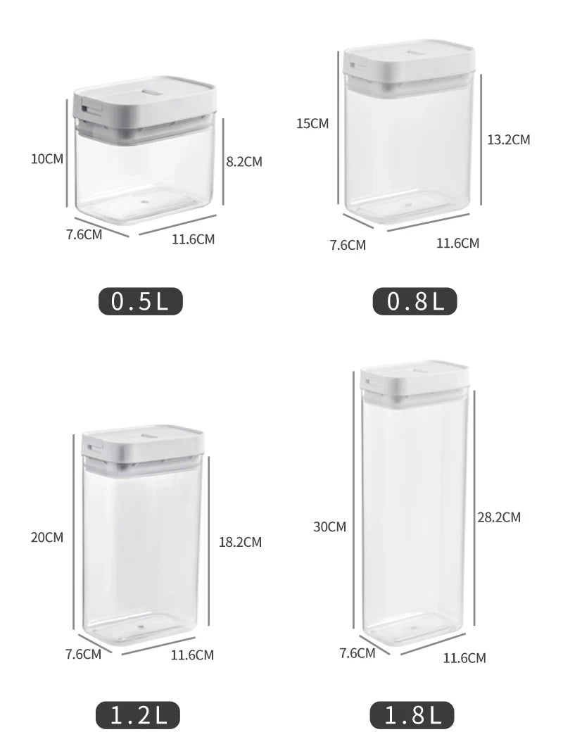 Pasta Storage Box Transparent Plastic Grain Seal Tank Spaghetti Storage Container Moisture-Proof Snack Jar Kitchen Food Tank