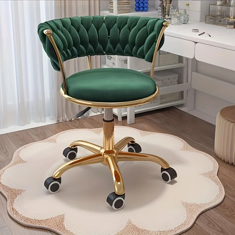 Dressing Chair，Swivel Adjustable Height Vanity Stool, Accent Chair for Bedroom Makeup, Salon, Spa & Home Office