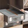 1pc Non-woven Fabric Bed Sheet Storage Box Foldable Clothes Storage Box Large-capacity Covered Storage Basket Wardrobe Organizer