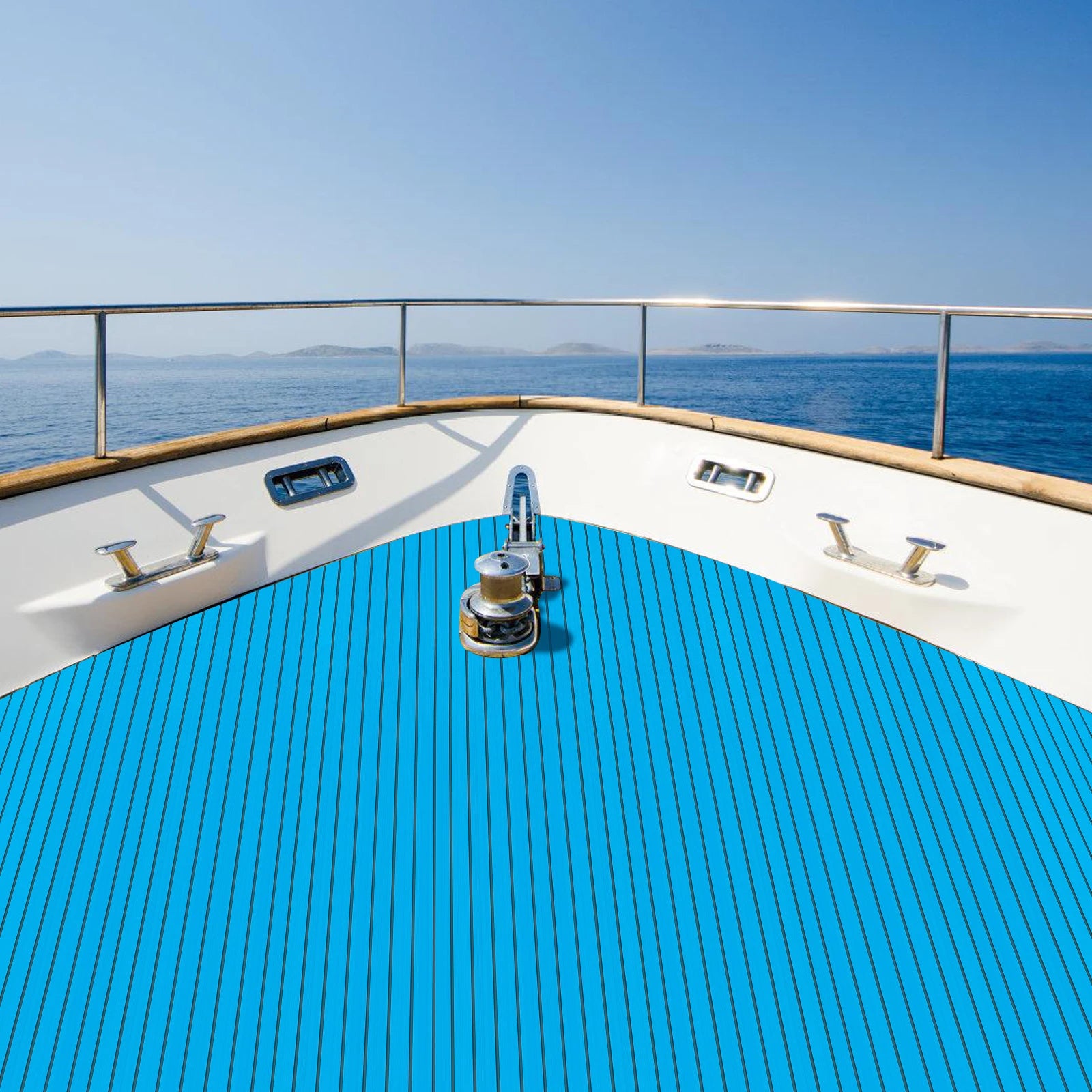 240x90cm Self-Adhesive EVA Foam Teak Boat Floor Mat, 6mm Thick Cuttable Waterproof Anti-Slip Pad Marine Carpet for Deck RV Yacht