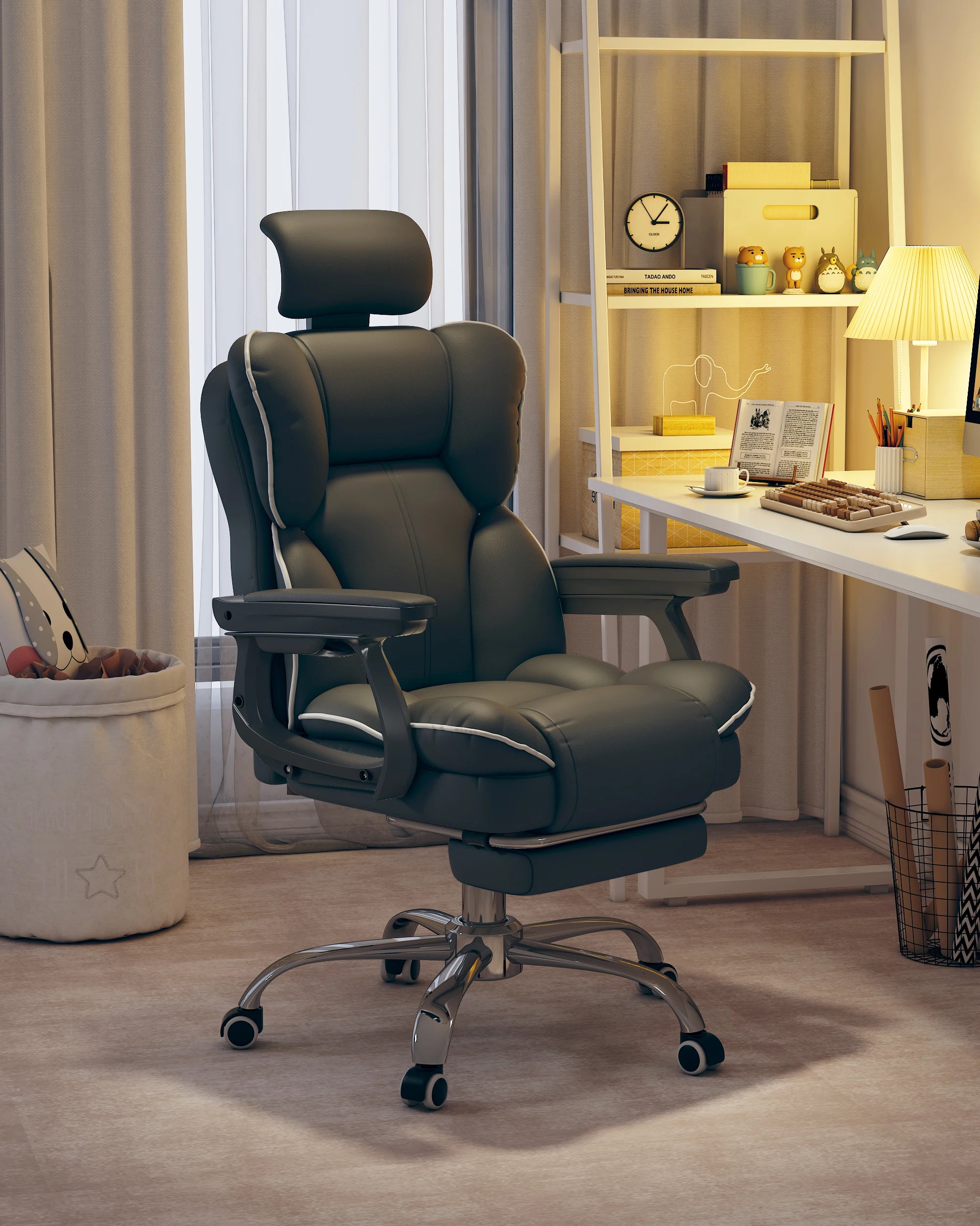 Ergonomic Chair PU Leather Computer Gaming Chairs Executive Gamer Chair Adjustable High Back Office Chair Office Furniture
