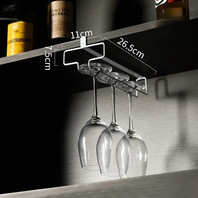 Cabinet Hanging Metal Wine Glass Rack Cabinet Stemware Holder Racks for Cup Storage RackGlass Holder Outdoor Wine Glass Rack
