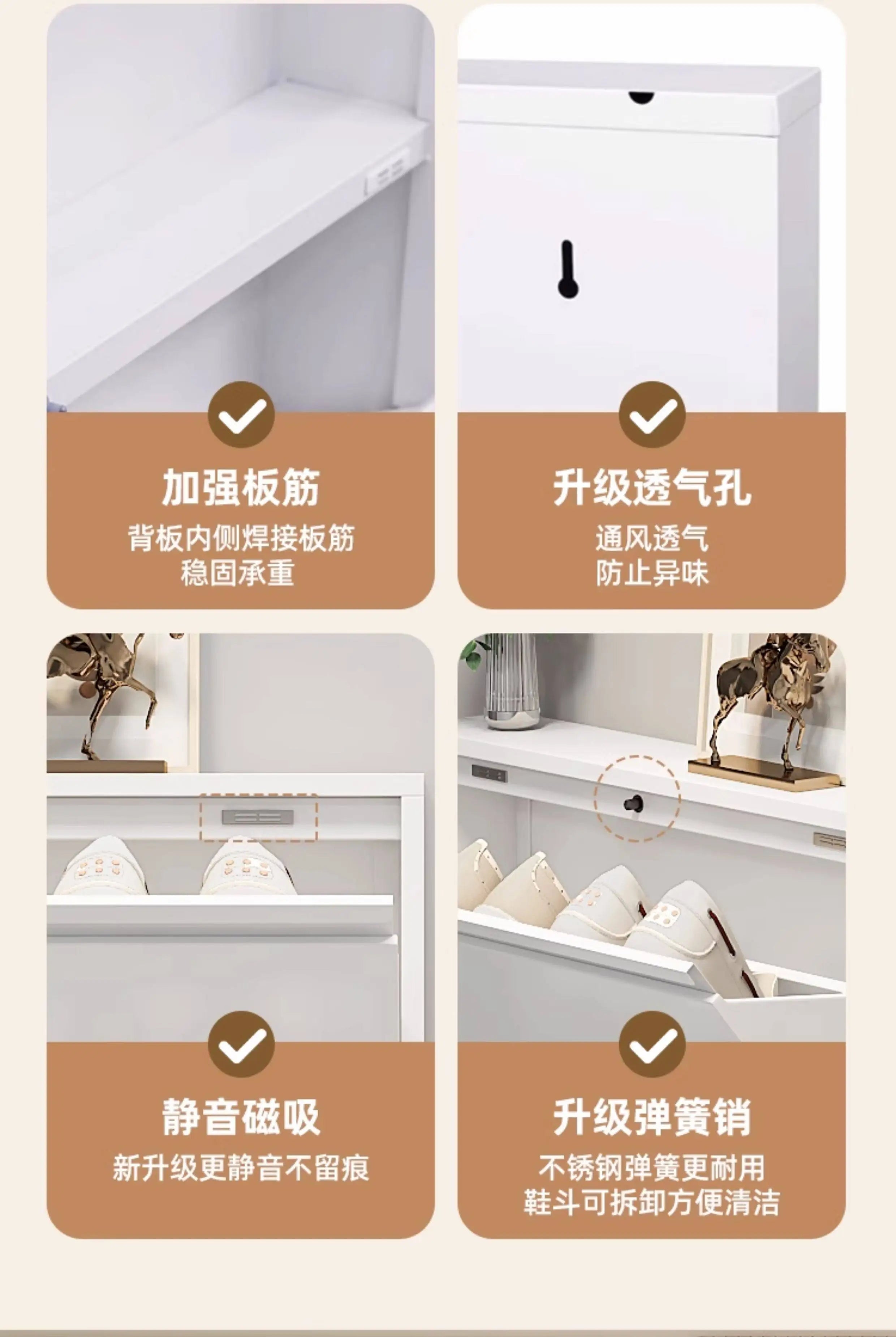 Metallic Ultra Thin Shoe Cabinet Multifunction Indoor Hallway Shoe Cabinet For Home Entrance Scarpiera Mobile Cabinet Furniture