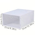 6/12 PCS Stackable Shoe Box With Flip Door - Suitable For Family Dormitory, Space Saving Transparent Storage Box