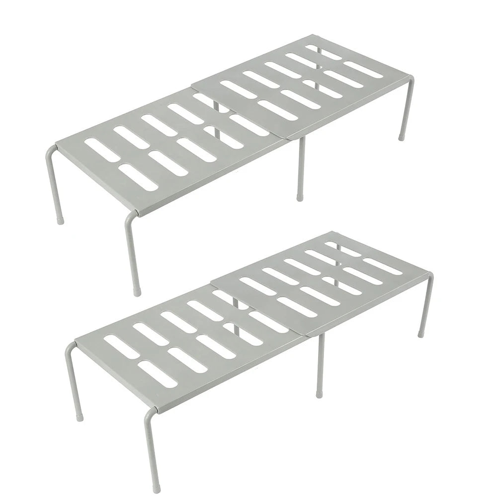 Retractable Kitchen Shelf Multifunctional Expandable Stackable Sliding Rack Space Saving Home Cabinets Tableware Organizer Rack
