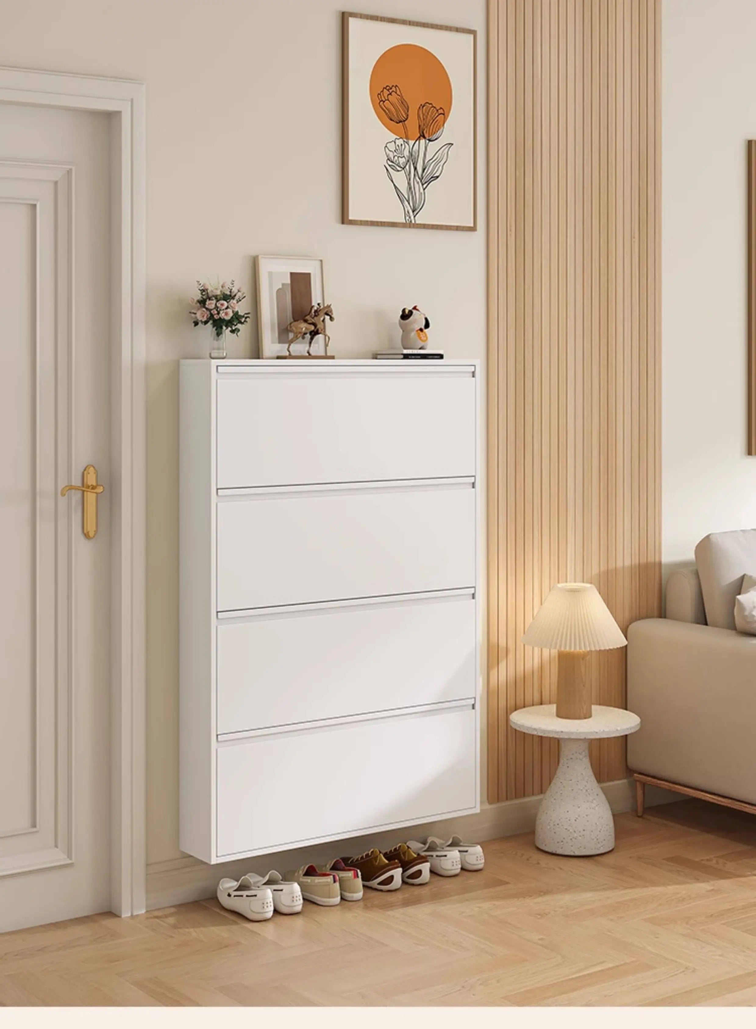 Metallic Ultra Thin Shoe Cabinet Multifunction Indoor Hallway Shoe Cabinet For Home Entrance Scarpiera Mobile Cabinet Furniture