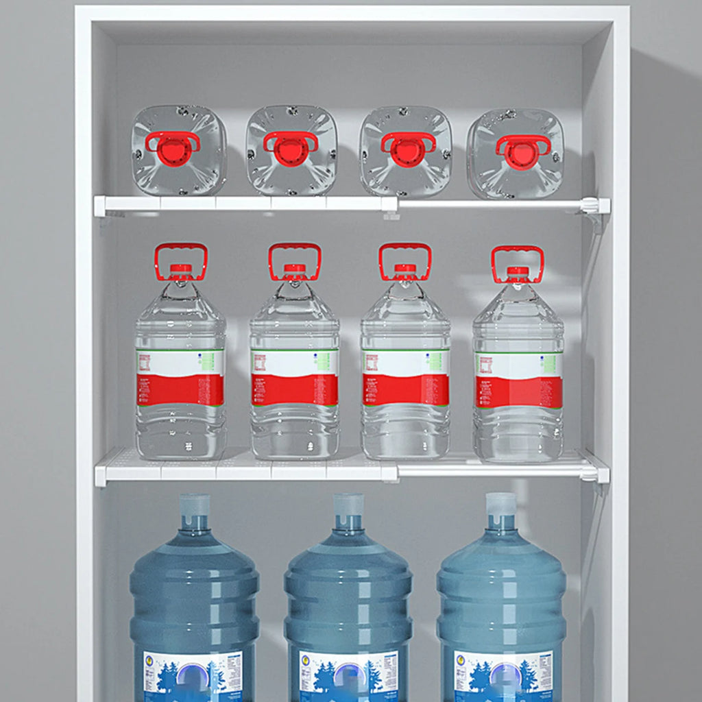 Adjustable Closet Shelf Kitchen Extendable Storage Tension Rod Rack Organizer DIY Wardrobe Divider Cabinet Space Saving