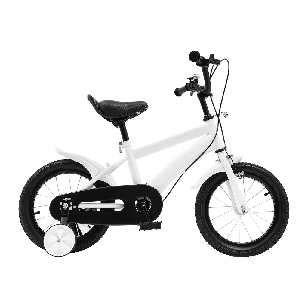14 Inch Kids Bike w/ Training Wheels, Adjustable Seat Height Dual Brakes Children's Bicycle Kids Learning Bicycle for Boys Girls