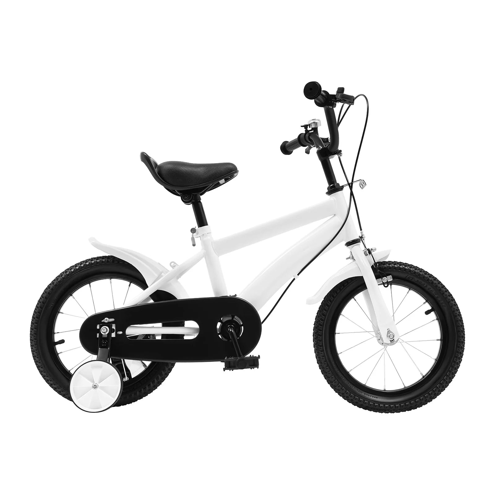 14 Inch Kids Bike w/ Training Wheels, Adjustable Seat Height Dual Brakes Children's Bicycle Kids Learning Bicycle for Boys Girls