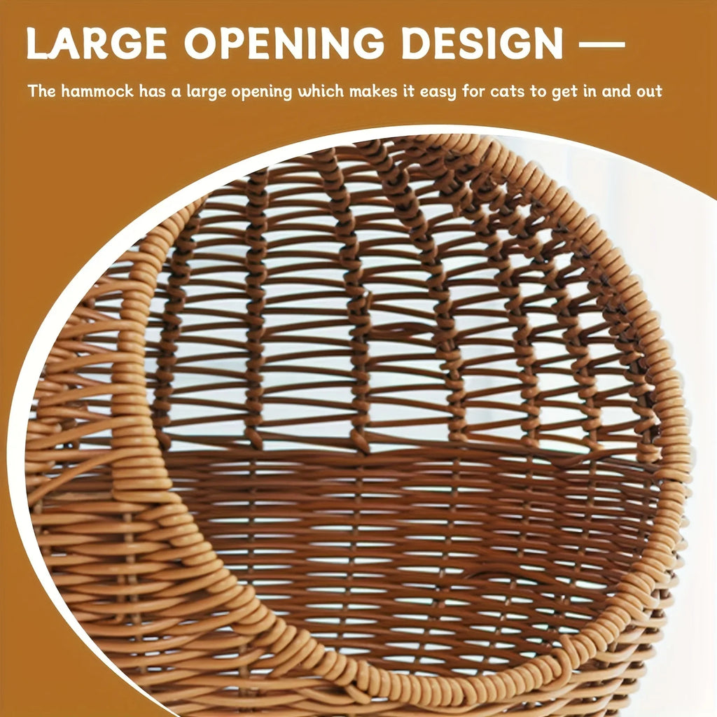 Luxury Fruit Basket Cat Hammock bed Hand Woven Storage Basket Comfortable Heavy Carton Packaging Not Easy To Damage for Pets