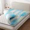 JHK 2-4 Inch Cooling Gel Memory Foam Mattress Topper Full Size 5-Zone Pressure Relief Mattress Soft and Breathable Bed Topper