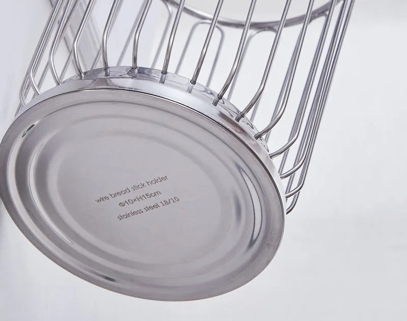 1pc Cutlery Drain Basket Stainless Steel Chopsticks Holder Fork Spoon Storage Basket Kitchen Desktop Hollowed-out Fruit Basket