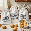 Potato Onion Garlic Storage Bag Durable Kitchen Vegetables Storage Pouch Drawstring Food Storage Bags with Zipper