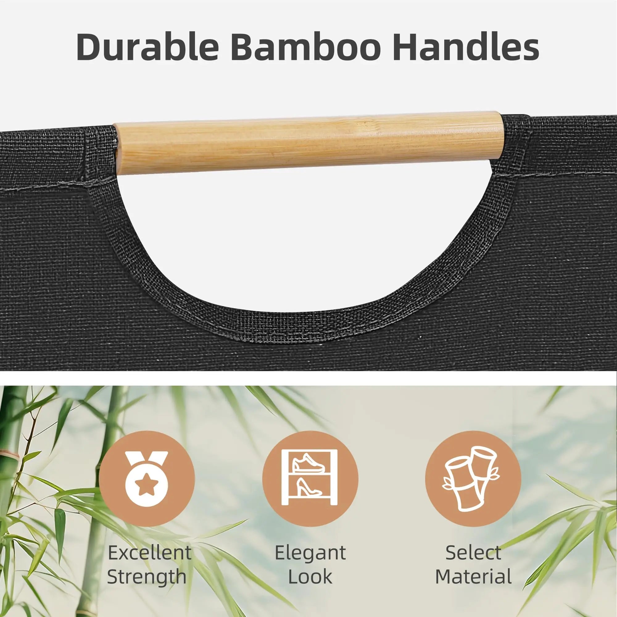 Large Capacity Laundry Basket Portable Dirty Clothes Storage Basket With Handle Black Durable Linen Foldable Laundry Basket