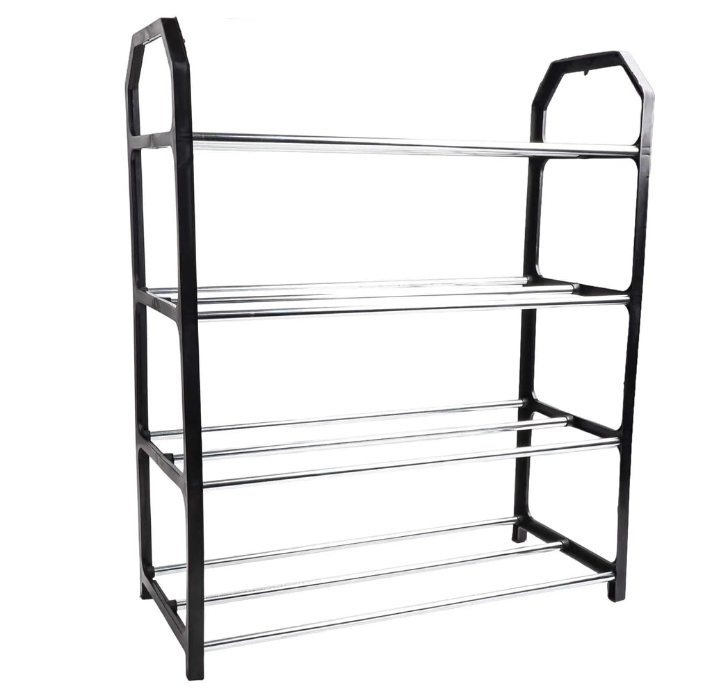 4-Layer Metal Shoe Rack Simple Shoe Shelf Footwear Organizer Stand Holder Large Capacity Shoe Shelf Living Room Storage