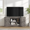 JHK 58IN Wooden TV Stand For Up To 65 Inch TV Double Door Cabinet Entertainment Center Media Console 2 Storage For Living Room