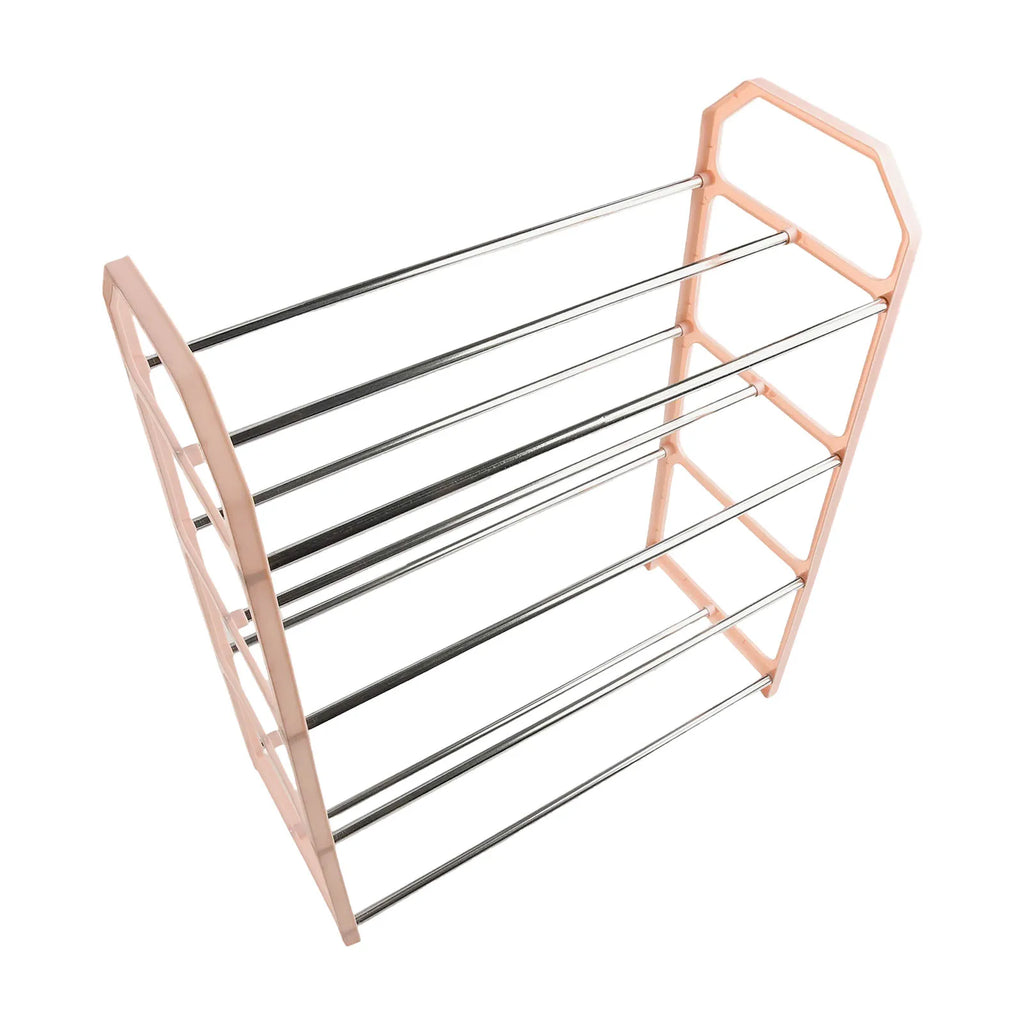 4-Layer Metal Shoe Rack Simple Shoe Shelf Footwear Organizer Stand Holder Large Capacity Shoe Shelf Living Room Storage