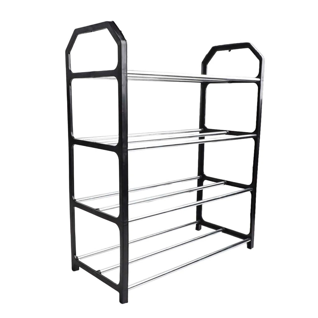 4-Layer Metal Shoe Rack Simple Shoe Shelf Footwear Organizer Stand Holder Large Capacity Shoe Shelf Living Room Storage