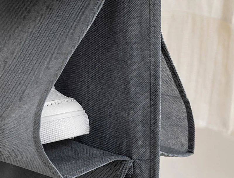 1pc Shoes Storage Hanging Bag Non-woven Fabric Shoe Storage Bag Multi-layer Foldable Wardrobe Shoe Holder Wardrobe Organizer