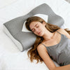 JHK Memory Foam Cervical Neck Double Sided Pillow Ventilated Cooling Ergonomic Bed Pillow Support Contour for Stomach Sleepers