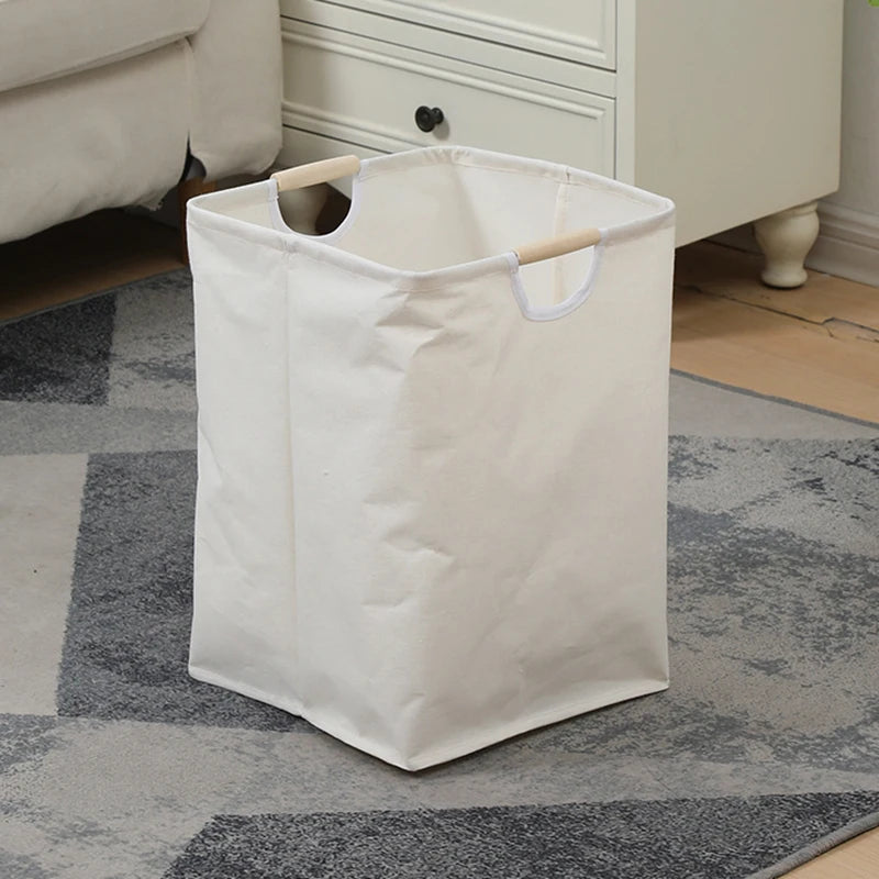 Large Capacity Laundry Basket Portable Dirty Clothes Storage Basket With Handle Black Durable Linen Foldable Laundry Basket