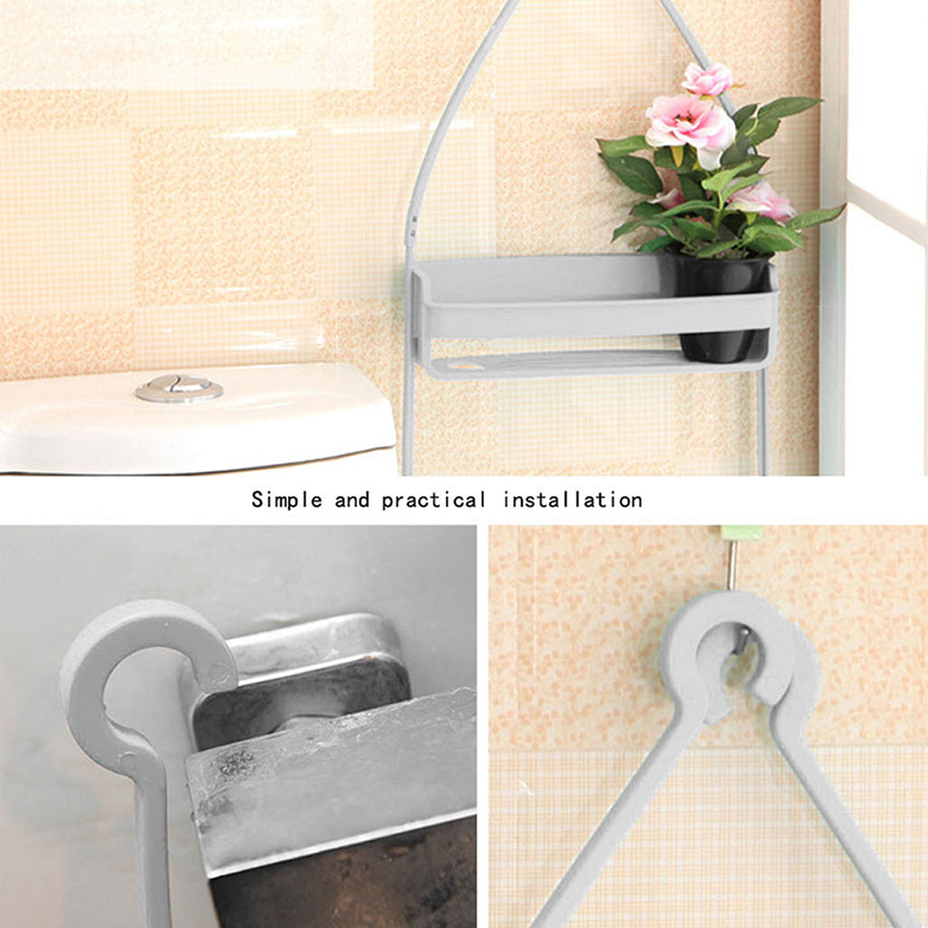 Hanging Bath Shelves Bathroom Shelf Organizer Nail-free Shampoo Holder Storage Shelf Rack Bathroom Basket Holder