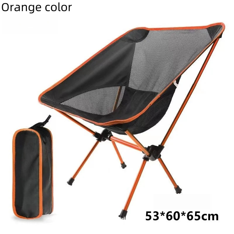 New Outdoor Moon Chair Ultra-Light Folding Camping Chair Portable Leisure Backrest Aluminum Alloy  for Backpacking  fishing